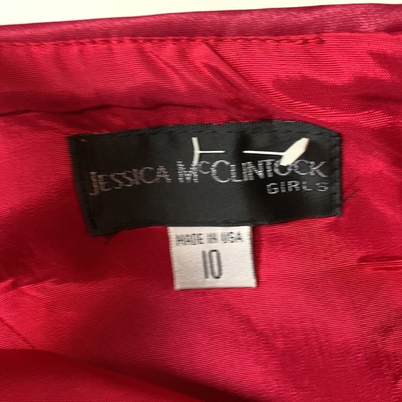 Jessica McClintock Beautiful Elegant Red Children’s Dress - Picture 3 of 5